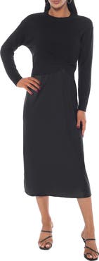 TASH AND SOPHIE Satin Slipdress & Sweater