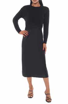 TASH AND SOPHIE Satin Slipdress & Sweater