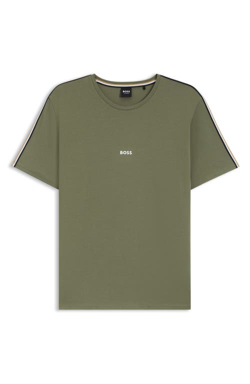 Hugo Boss Boss Unique Stretch Cotton Pajama T-shirt In Green