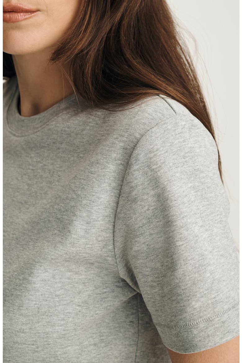 Nina Crewneck Cotton T-Shirt, Alternate, color, GREY MELANGE