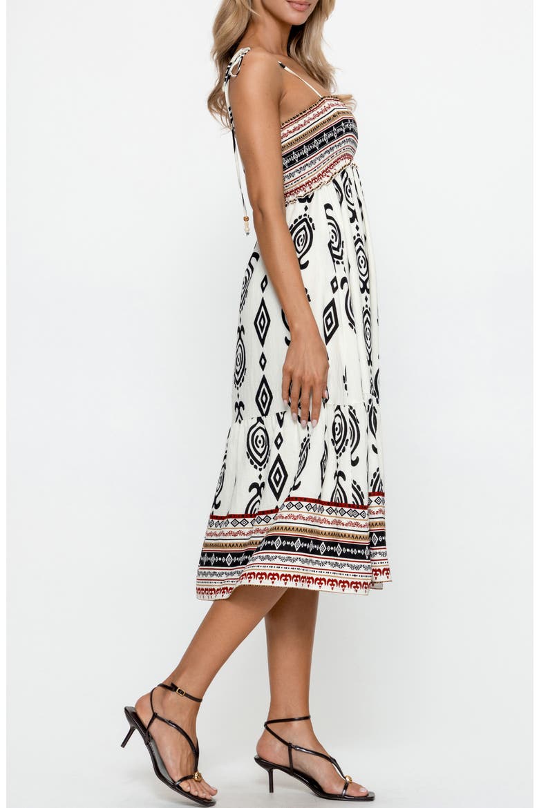 Boho Print Sleeveless Midi Dress, Alternate, color, BEIGE / NATURAL/ MULTI