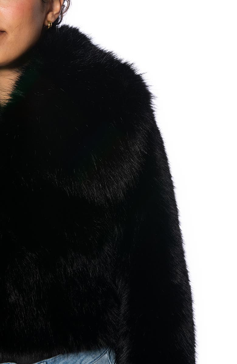 AZALEA WANG Crop Faux Fur Jacket, Alternate, color,