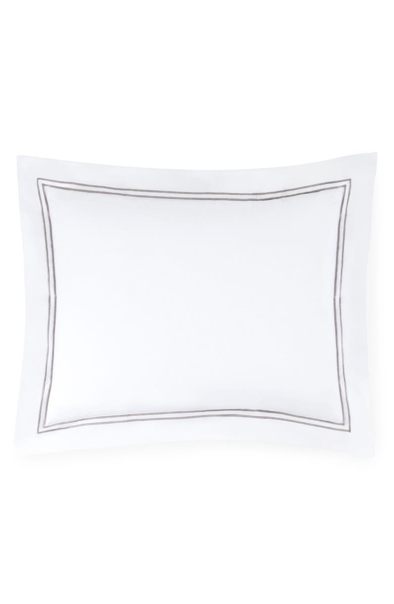 SFERRA Grande Hotel Sham, Main, color, White/ Grey