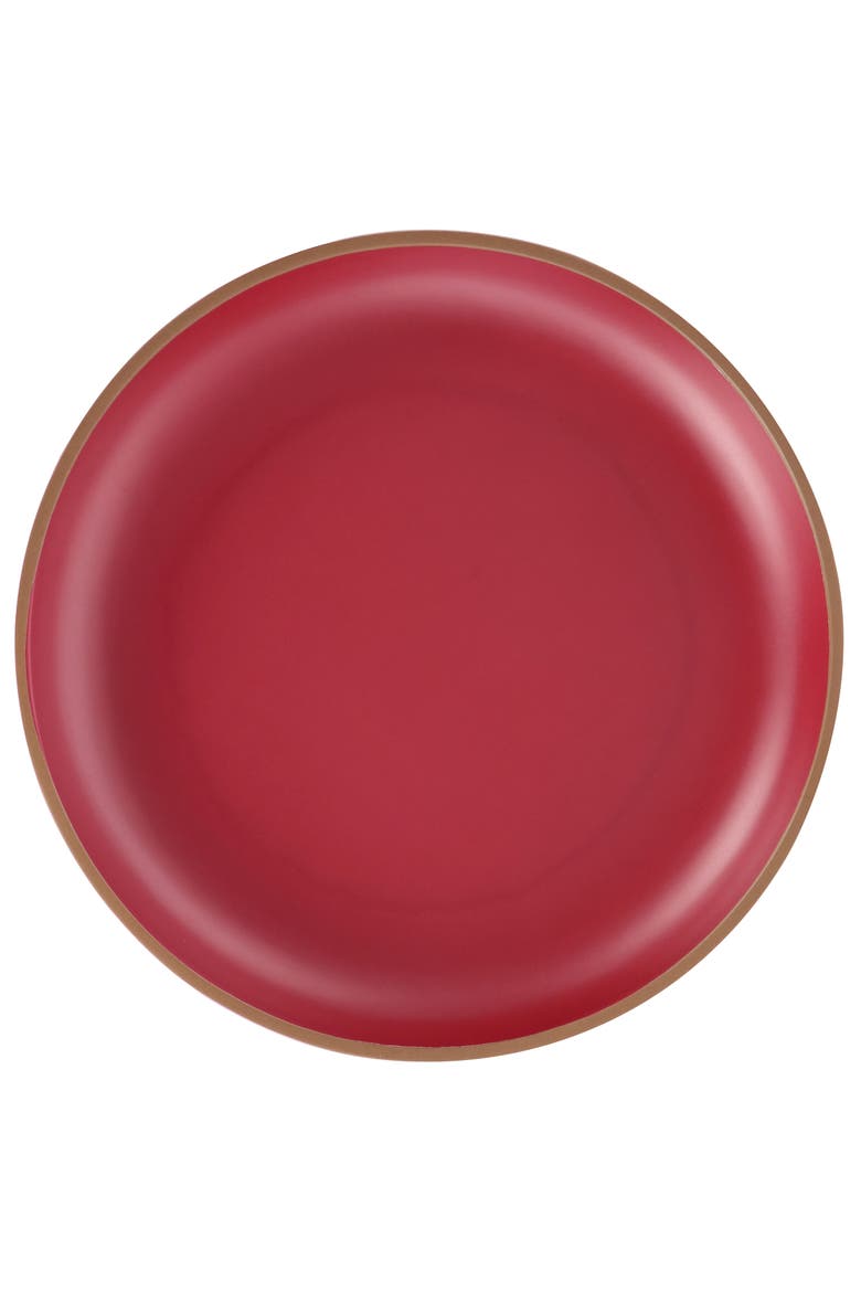 Rockabye 4 Piece Melamine Dinner Plate Set, Alternate, color, Dark Pink