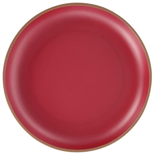 Gibson Home Rockabye 4 Piece Melamine Dinner Plate Set In Red