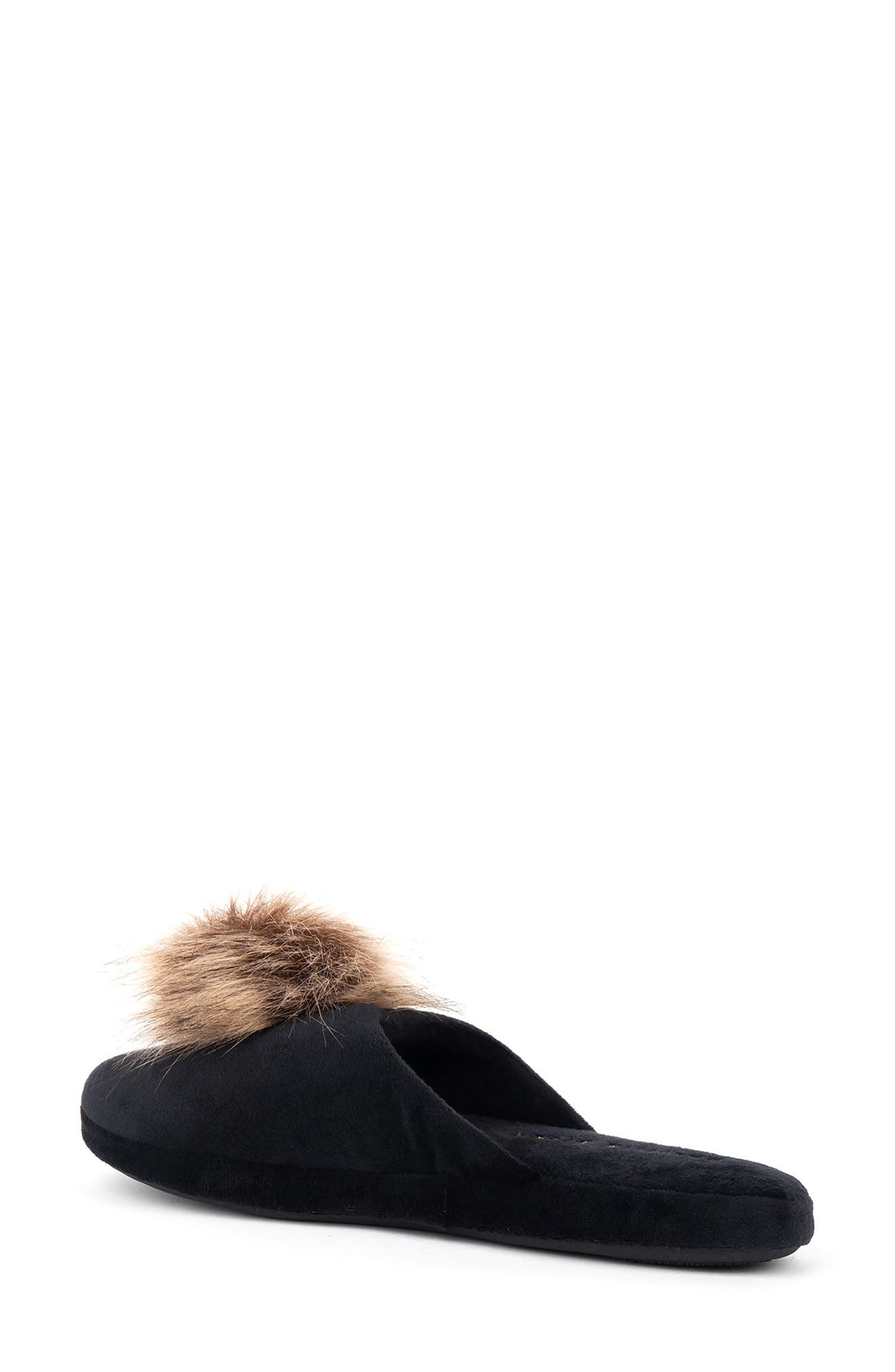 Daisy Slipper, Alternate, color, BLACK FABRIC