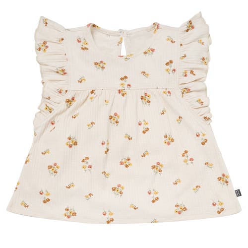 Modern Moments™ By Gerber Flutter Sleeve Top And Shorts Set In Beige Flowers