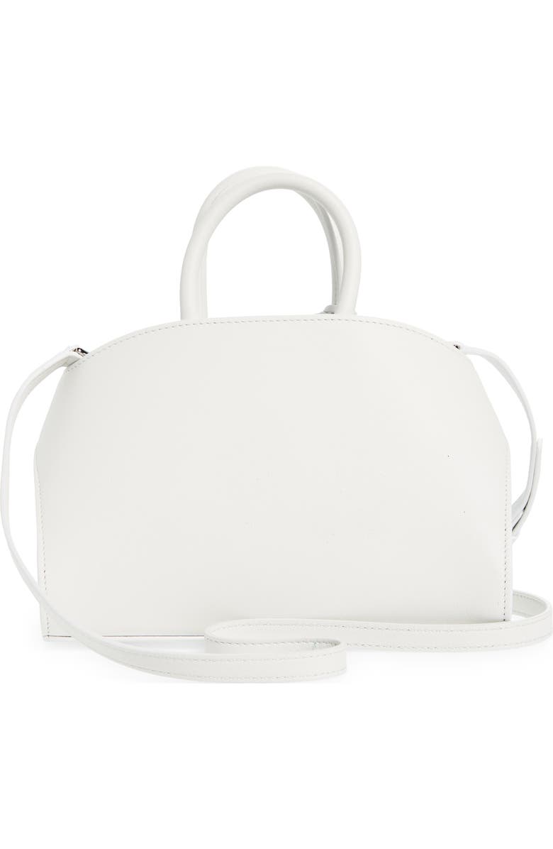 FERRAGAMO Mini Hug Leather Top Handle Bag, Alternate, color, Optic White