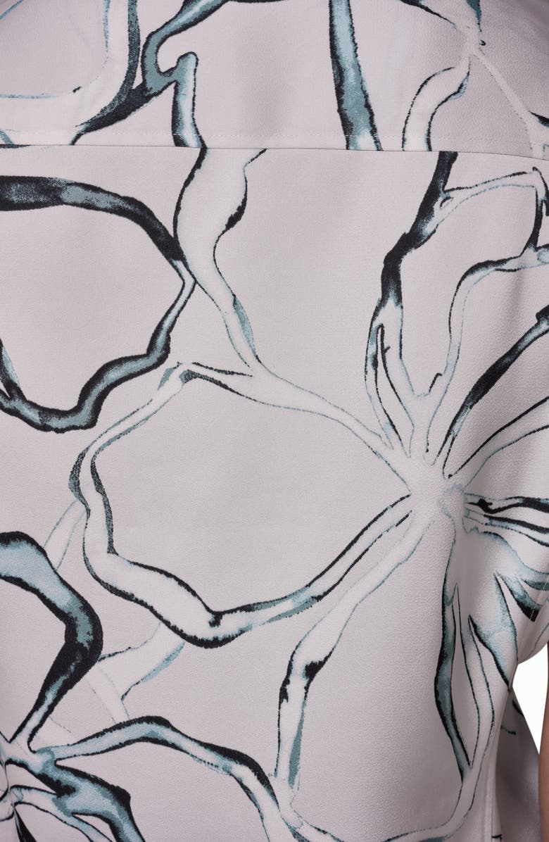 Donna Karan New York Print Sleeveless Shirt, Alternate, color, Aquamint Multi