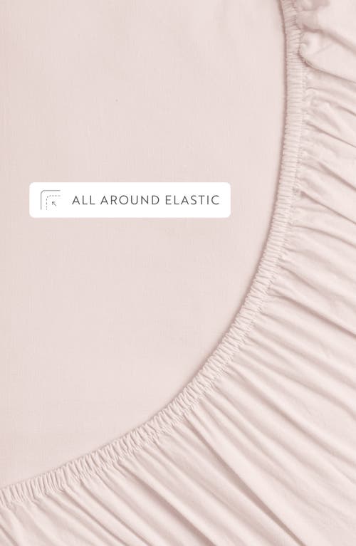 Homespun Solid Cotton Percale Sheet Set In Pink