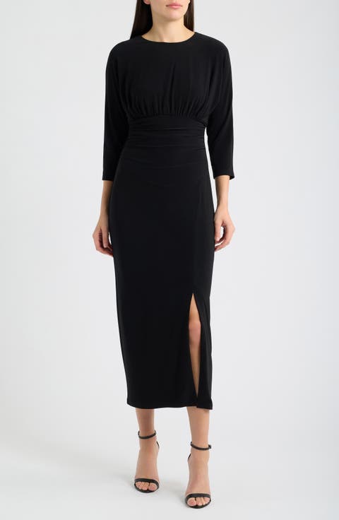 Ity Tucked Dolman Sleeve Dress