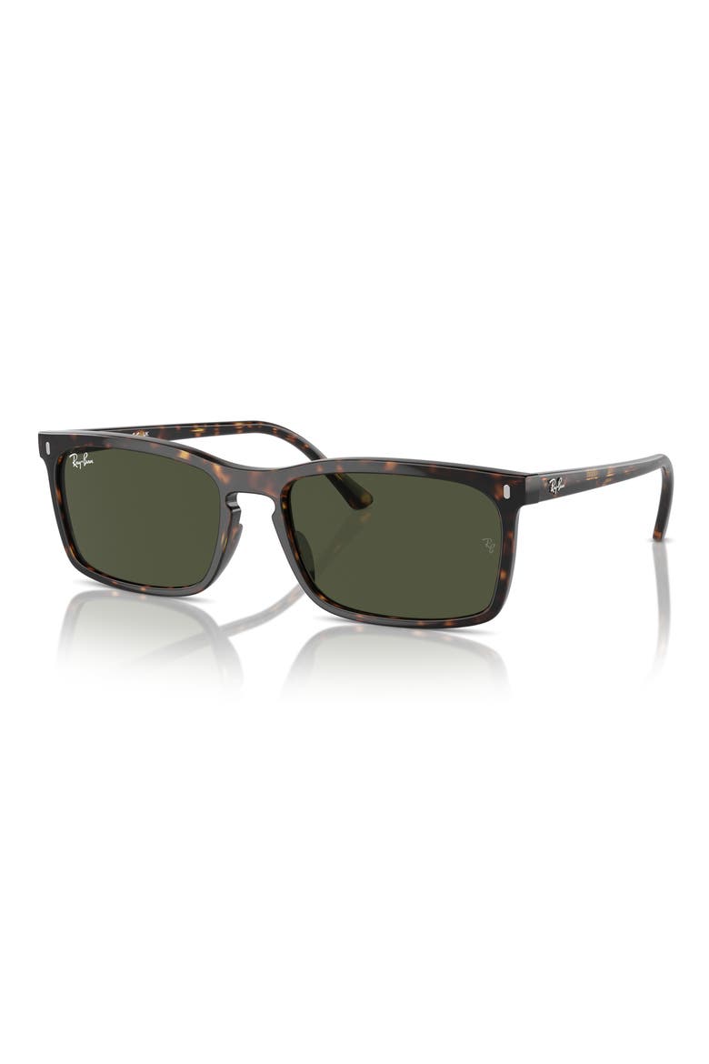 56mm Rectangular Sunglasses, Alternate, color, HAVANA