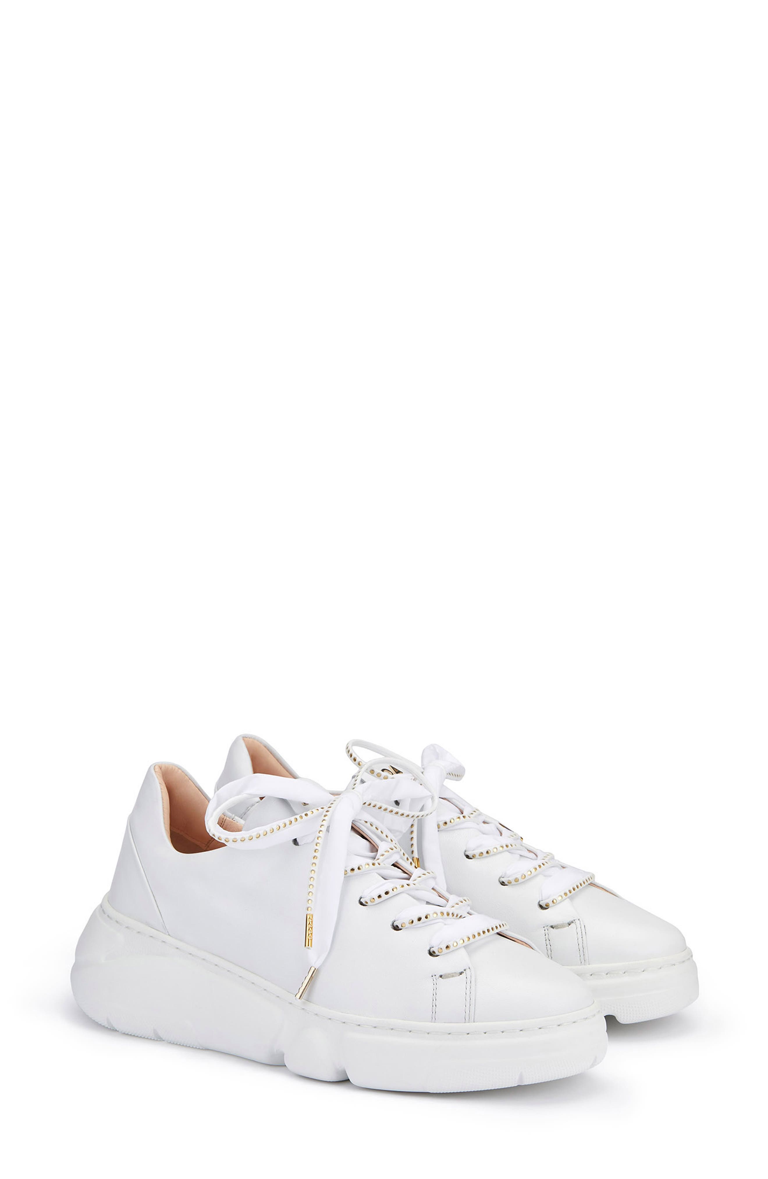 AGL Shiela Leather Chunky Sneaker, Main, color, 