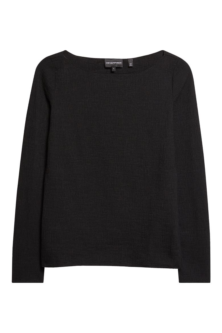 Boat Neck Top, Alternate, color, SOLID BLACK