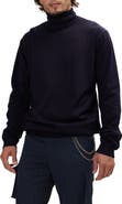 RON TOMSON Roll Neck Rib Knit Sweater