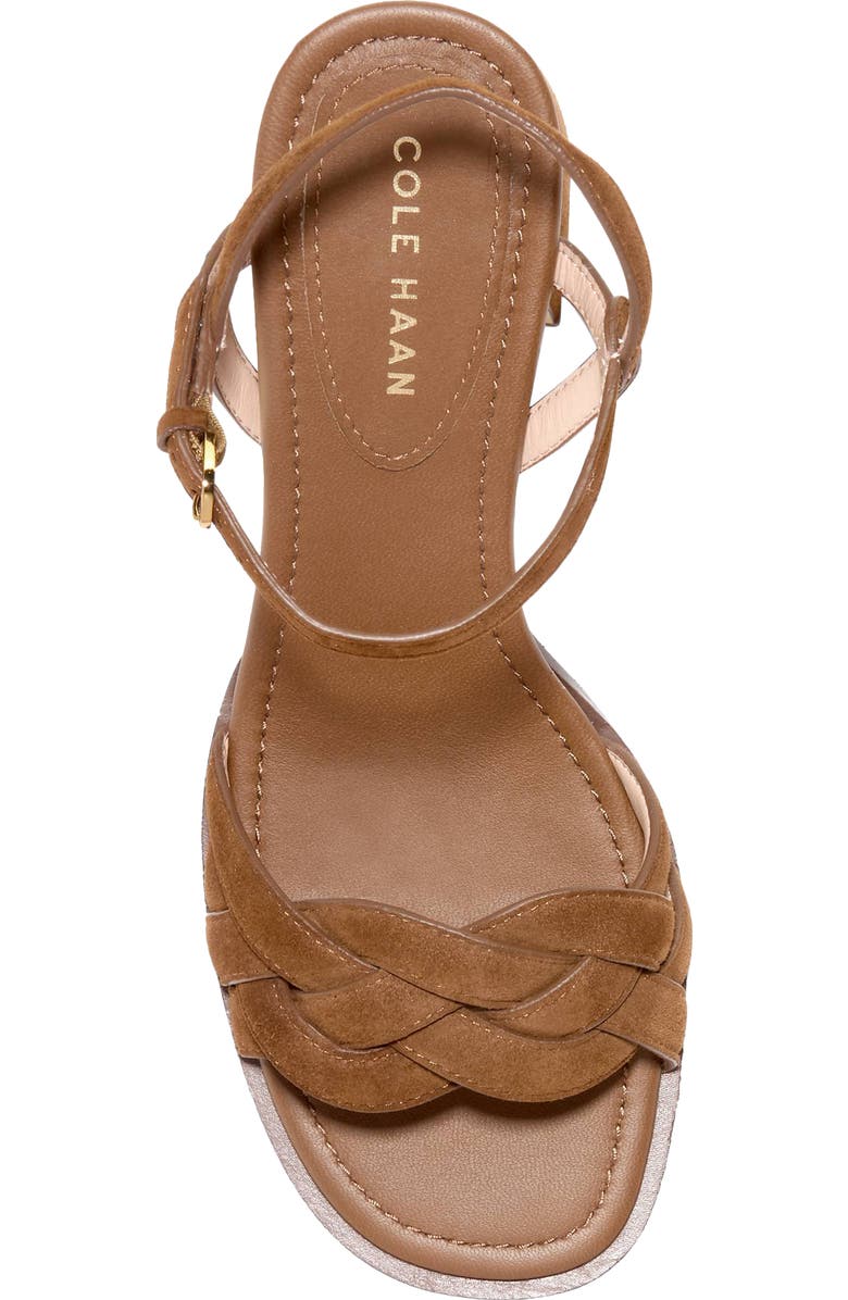 Cole Haan Ambrose Braid Ankle Strap Sandal, Alternate, color, Spiced Brown Suede
