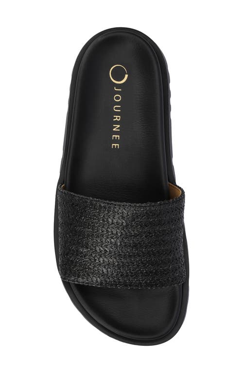 JOURNEE COLLECTION JOURNEE COLLECTION STARR WOVEN PLATFORM SLIDE SANDAL 