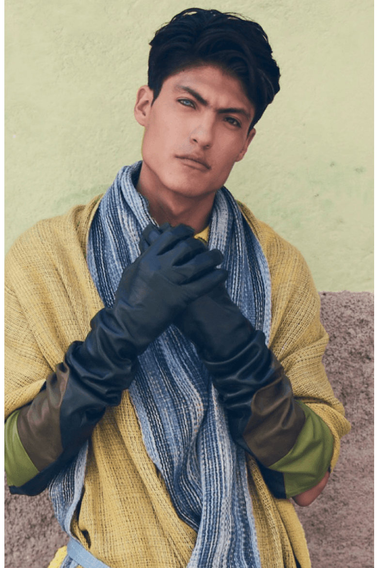 Colorblock Stacked Opera Gloves, Alternate, color, Colorblock Agave