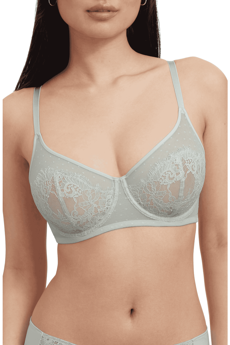 Amour Lace Full Coverage Minimizer Bra, Main, color, Mint Blue