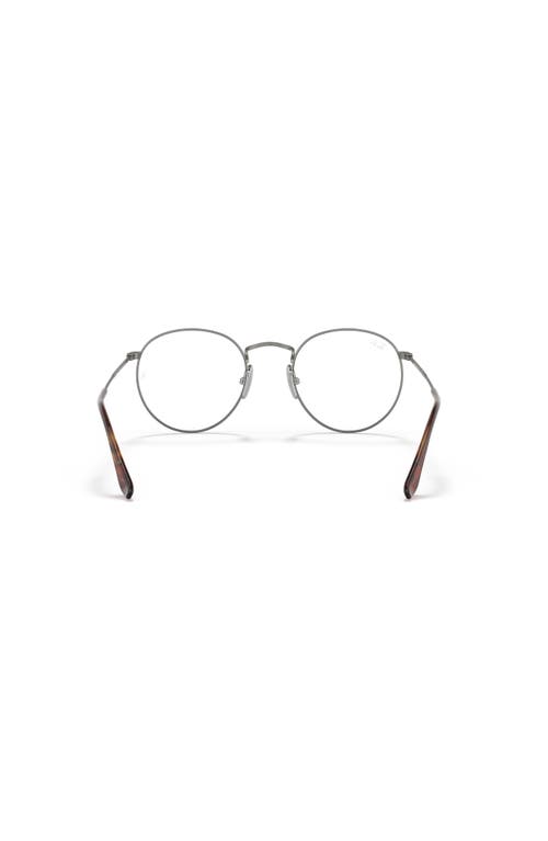 Ray Ban Ray-ban 50mm Square Optical Glasses In Metallic