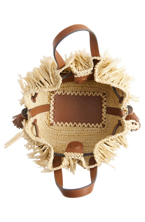 ANYA HINDMARCH ANYA HINDMARCH SMALL EYES RAFFIA DRAWSTRING BUCKET BAG 