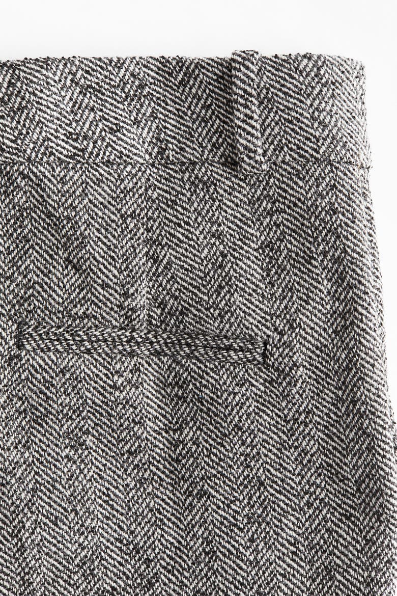 Tailored Trousers, Alternate, color, Gray/herringbone-patterned
