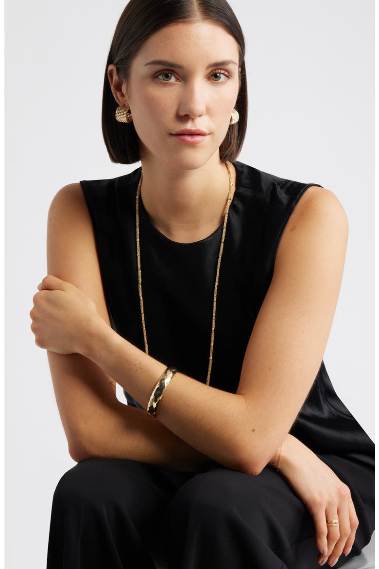Twisted Wide Hoop Earrings, Alternate, color, GOLD