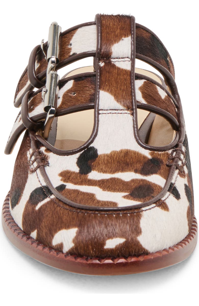Dolce Vita Haydee Double Buckle Mary Jane Mule, Alternate, color, Cocoa Taurus Calf Hair