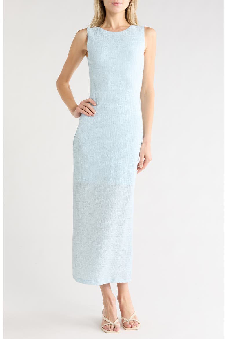 Crinkle Midi Dress, Main, color, SKY