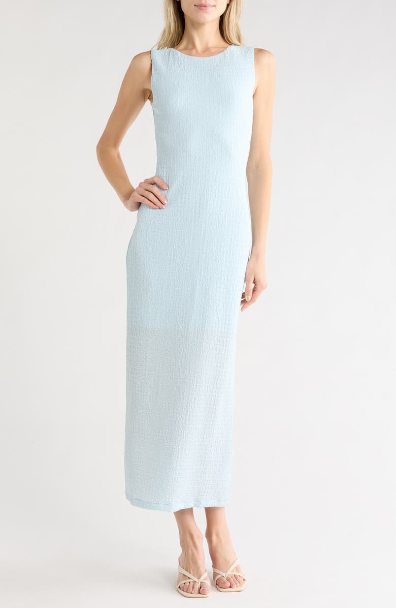 rag & bone Crinkle Midi Dress, Main, color, Sky