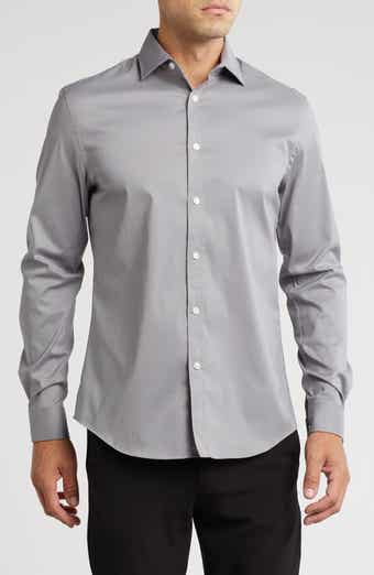 Michael Kors Air Soft Slim Fit Solid Stretch Dress Shirt