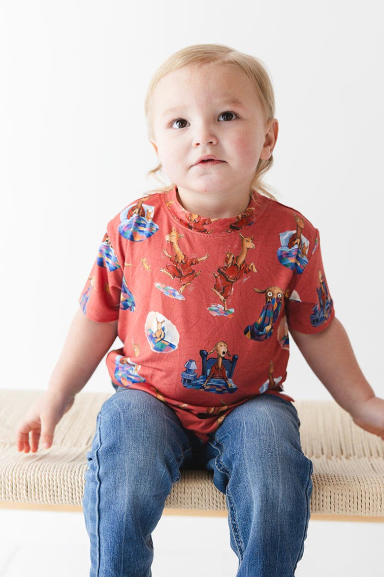 Baby's Llama Llama Red Pajama T-Shirt, Alternate, color, Red