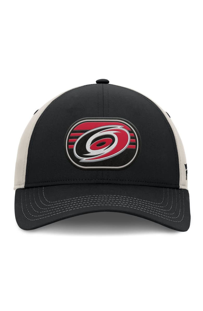 FANATICS Men's Fanatics Black/Gray Carolina Hurricanes 2025 Stanley Cup Playoffs Locker Room Trucker Adjustable Hat, Alternate, color,