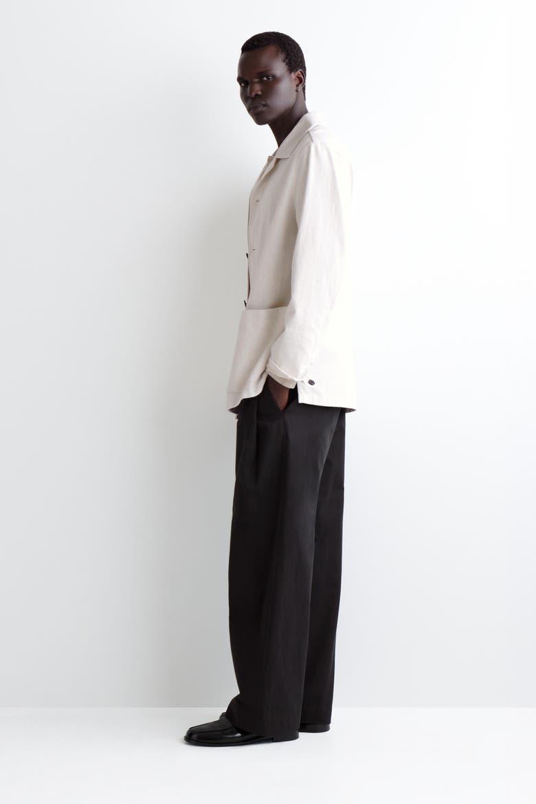Denim Overshirt, Alternate, color, OFF-WHITE