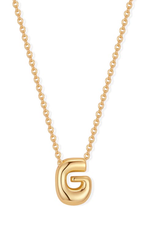 Mini Pippa Bubble Initial Pendant Necklace