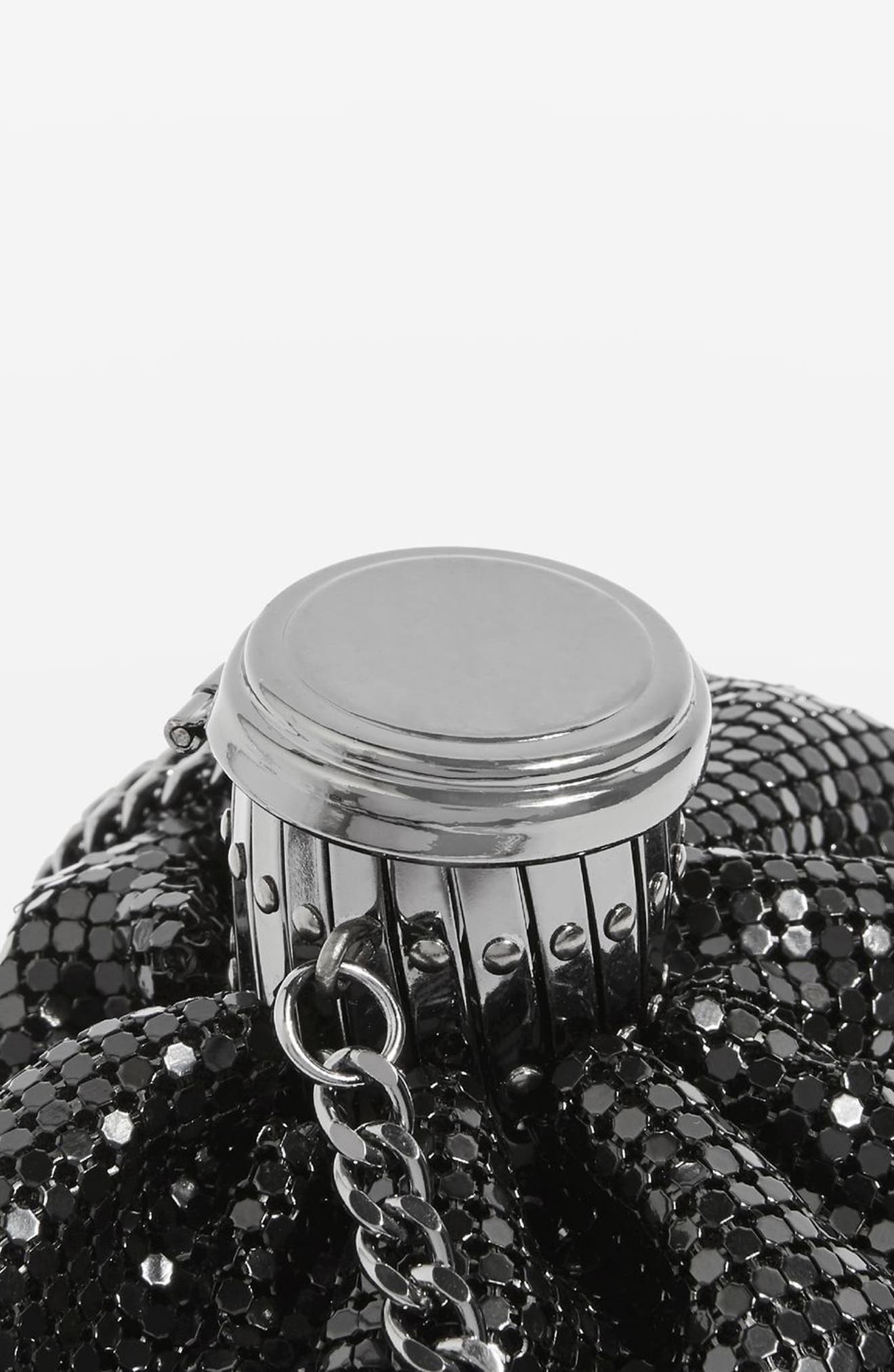 Topshop Chain Mail Pouch Crossbody Bag, Alternate, color, 