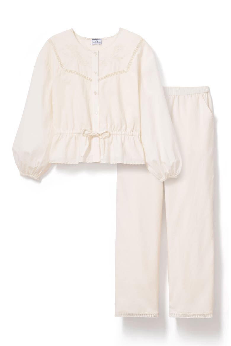 Marguerite Cotton Voile Pajamas, Alternate, color, IVORY