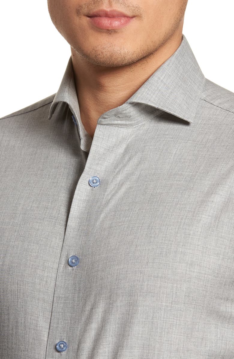 Lorenzo Uomo Trim Fit Solid Dress Shirt, Alternate, color, 