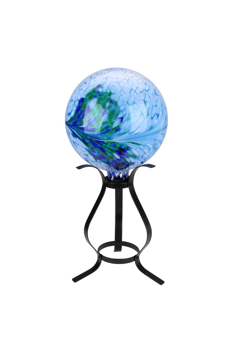 Northlight 12" Black Curved Outdoor Patio Garden Gazing Ball Stand, Alternate, color, Black