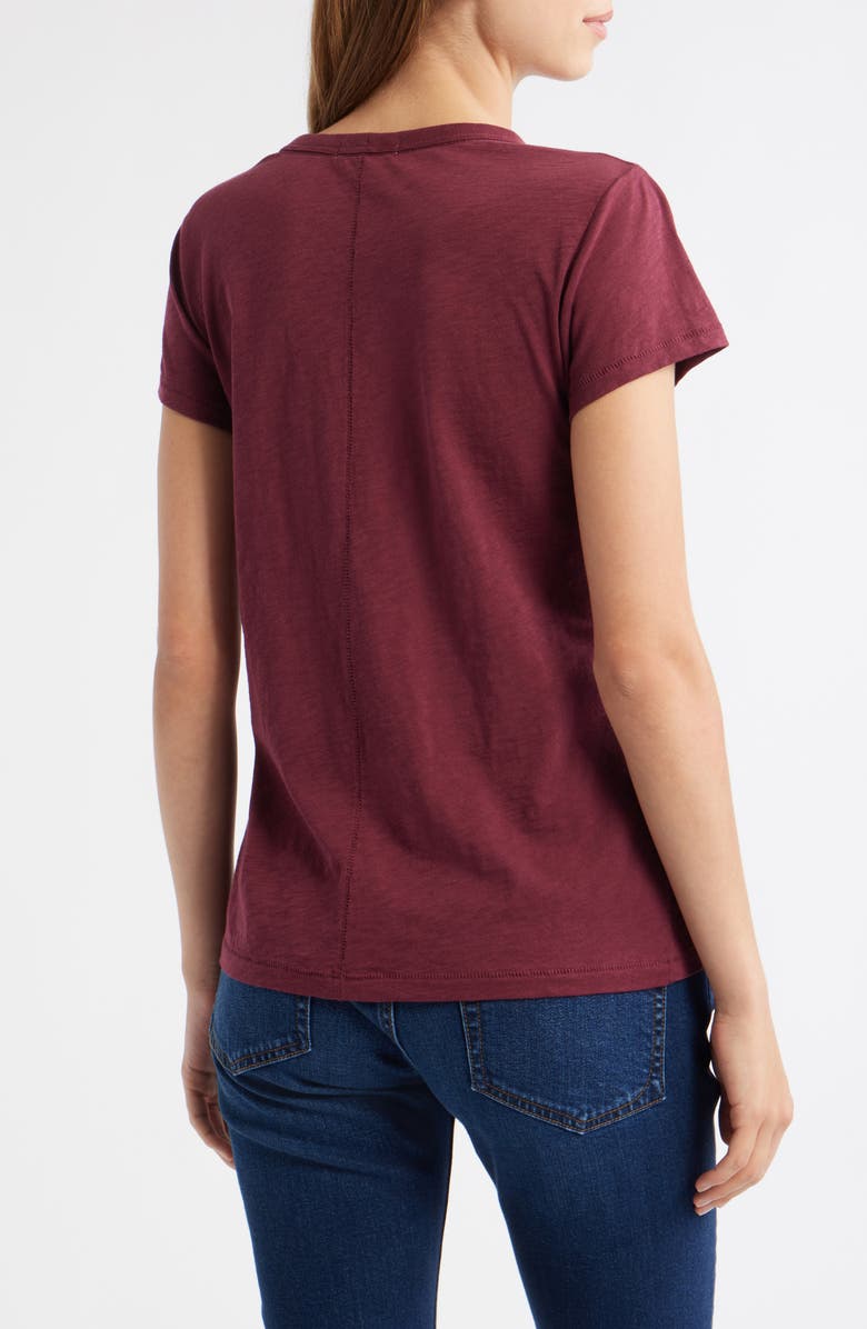 rag & bone The Slub Cotton T-Shirt, Alternate, color, Burgundy