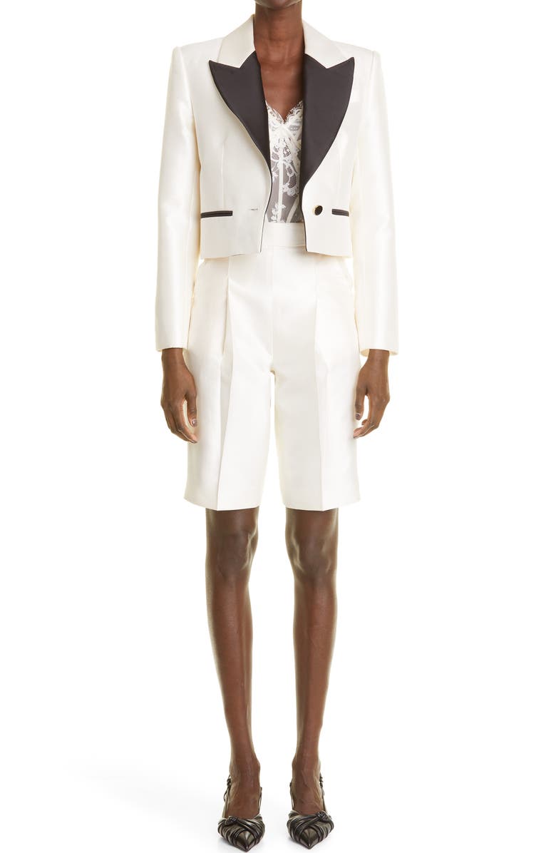 Zimmermann Zimmerman Dancer Wool & Silk Bermuda Shorts, Main, color,