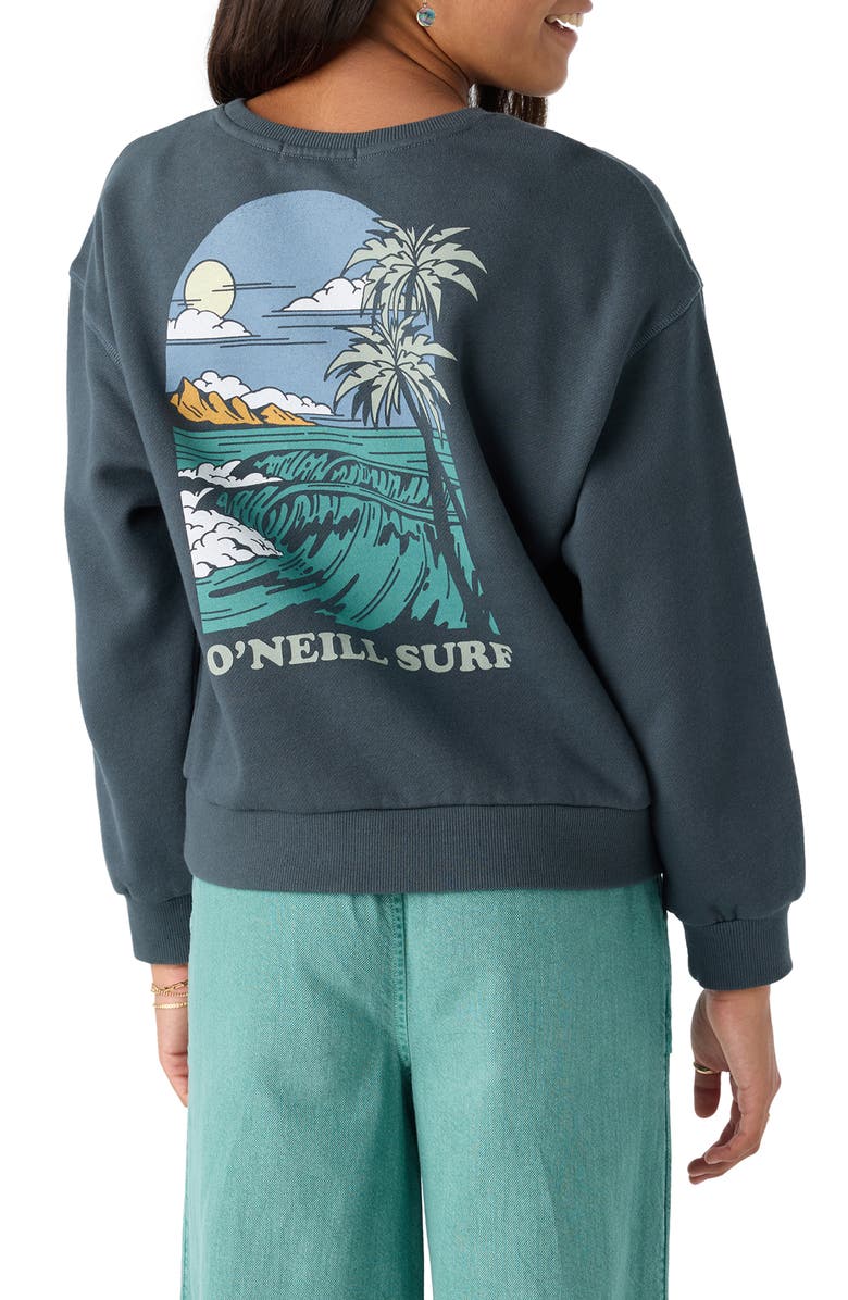 O'Neill Kids' Ana Graphic Sweatshirt, Alternate, color, Slate