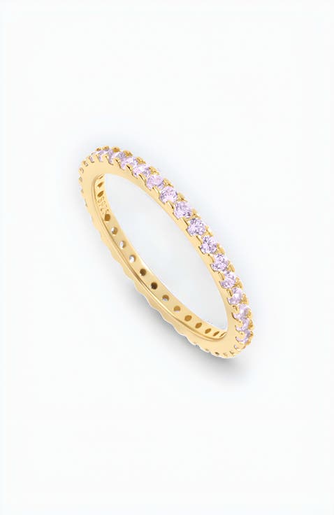 June Birthstone Eternity Stacking Ring
