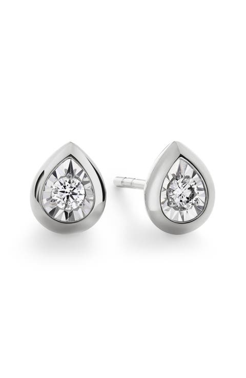 Lab Grown Diamond Pear Stud Earrings
