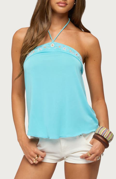 Thayer Beaded Halter Top