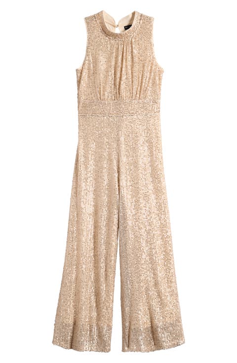 Kids' Sequin Mock Neck Jumpsuit (Big Kid)