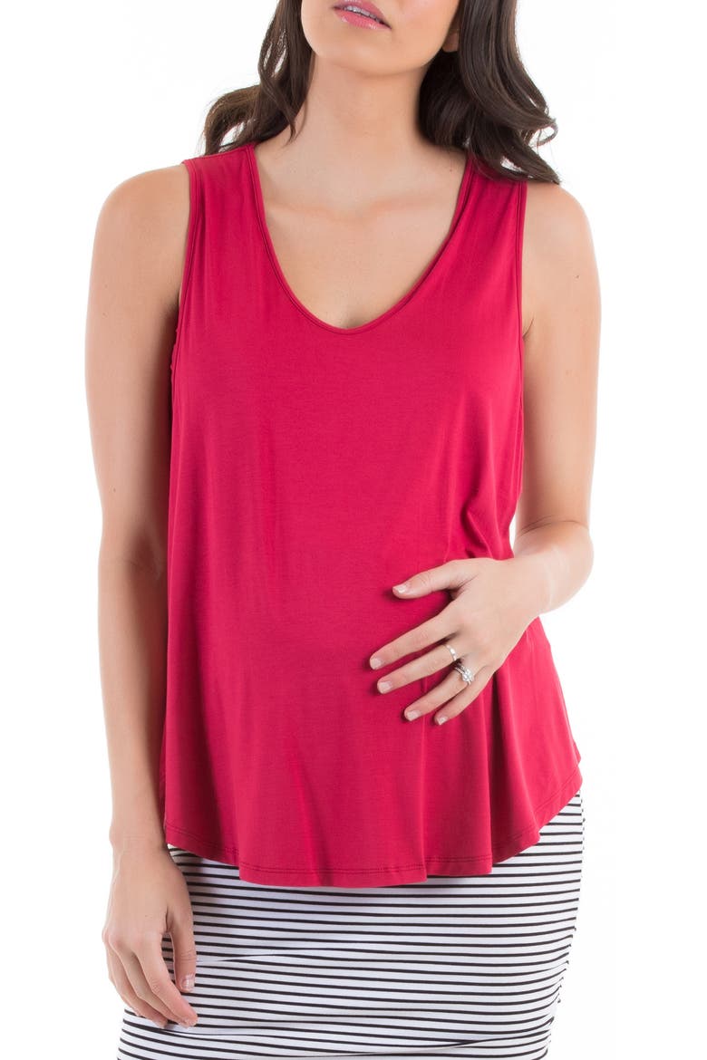 Maternity/Nursing Swing Tank, Main, color, RED