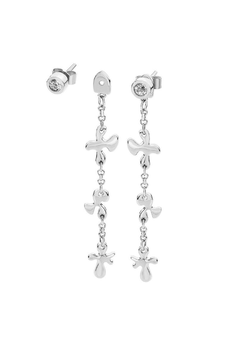 Interchangeable Splash Earrings, Main, color, Sterling Silver