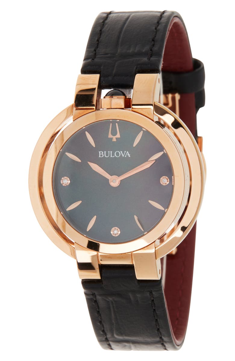 BULOVA Diamond Dial Bracelet Watch, 35mm - 0.0085 ctw, Main, color,