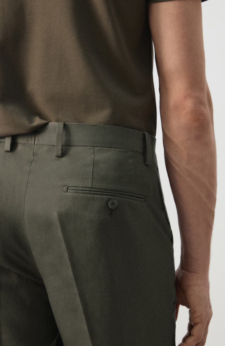 MANGO Amalfi Slim Fit Suit Trousers, Alternate, color, Khaki Green